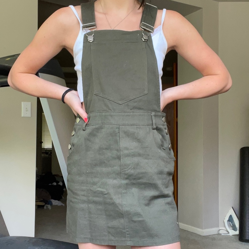 Overall mini dress